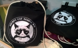 Rucksack Grumpy Cat Schwarz