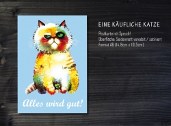 Postkarte Katzen 007 Grumpy Cat