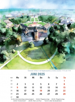Kalender 2025 Aquarelle Wandkalender A5 